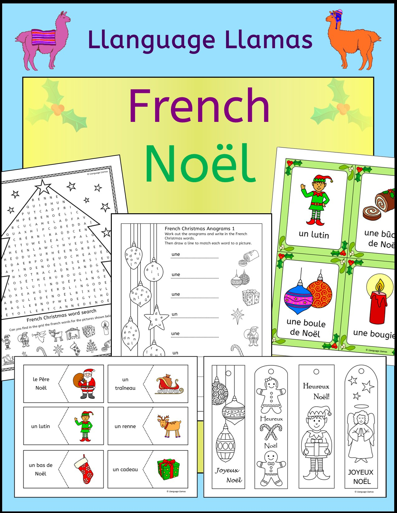 French Christmas - Noel - Fun Activities, Worksheets, Word Wall within French Christmas Vocabulary Worksheets