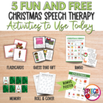 Fun And Free Christmas Speech Therapy Activities   Speechzella Pertaining To Christmas Speech Therapy Worksheets