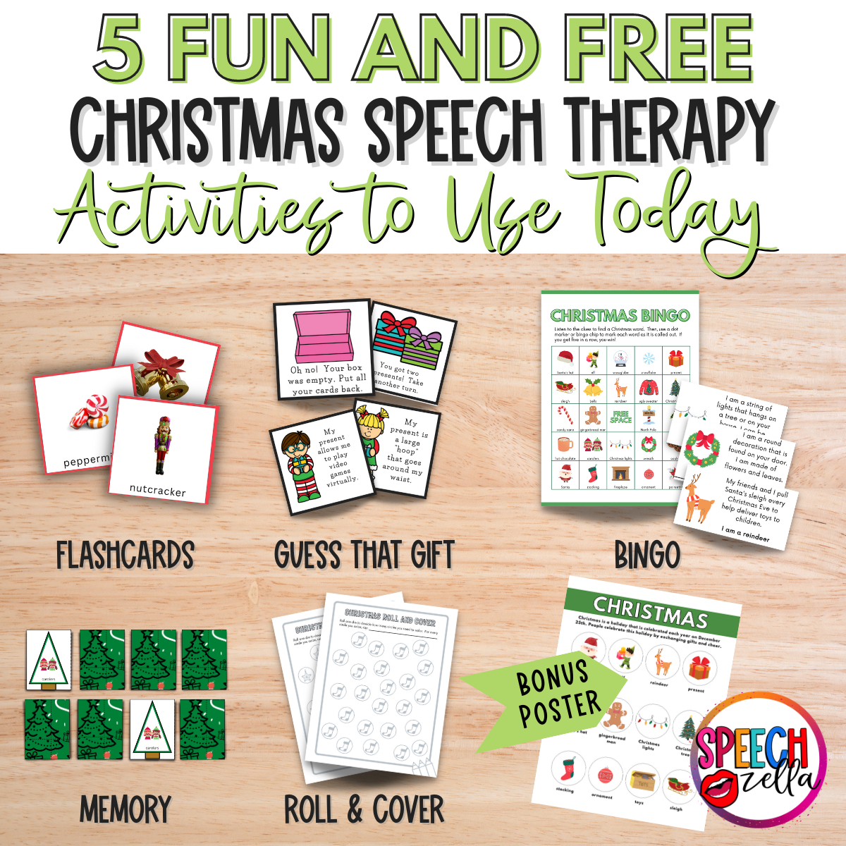 Fun And Free Christmas Speech Therapy Activities - Speechzella pertaining to Christmas Speech Therapy Worksheets