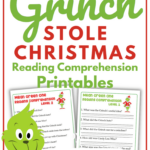 Grinch Reading Comprehension Worksheets For Early And Upper Throughout How The Grinch Stole Christmas Worksheets