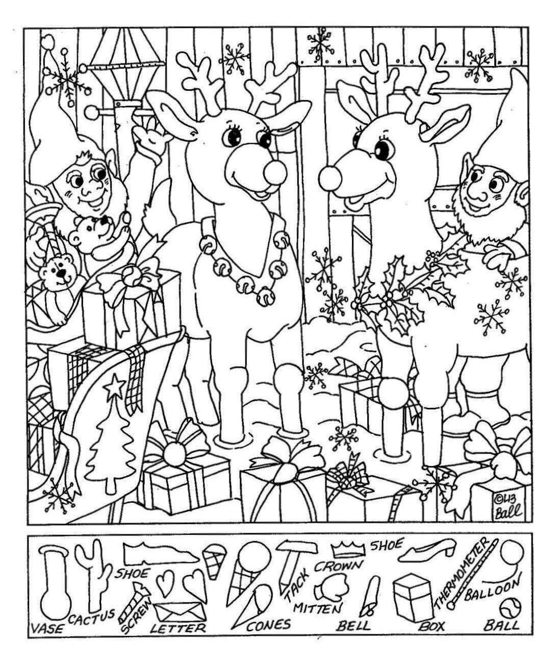 Hanukkah Hidden Picture Puzzle - Worksheets Library throughout Hidden Pictures Christmas Worksheets