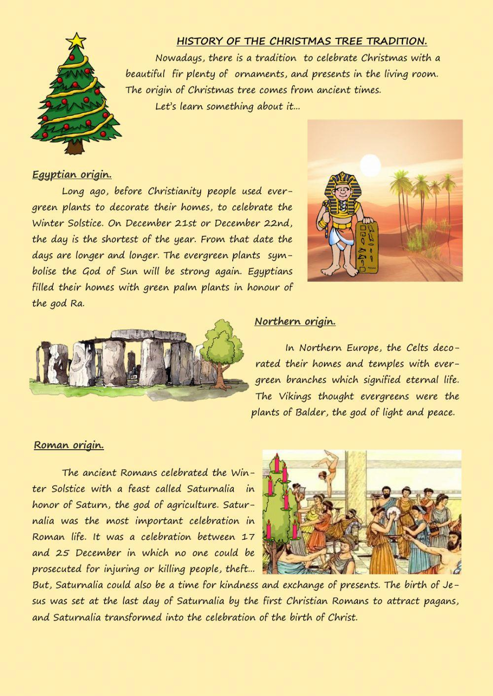 History Of Christmas Tree Worksheet - Worksheets Library within Christmas Social Studies Worksheets