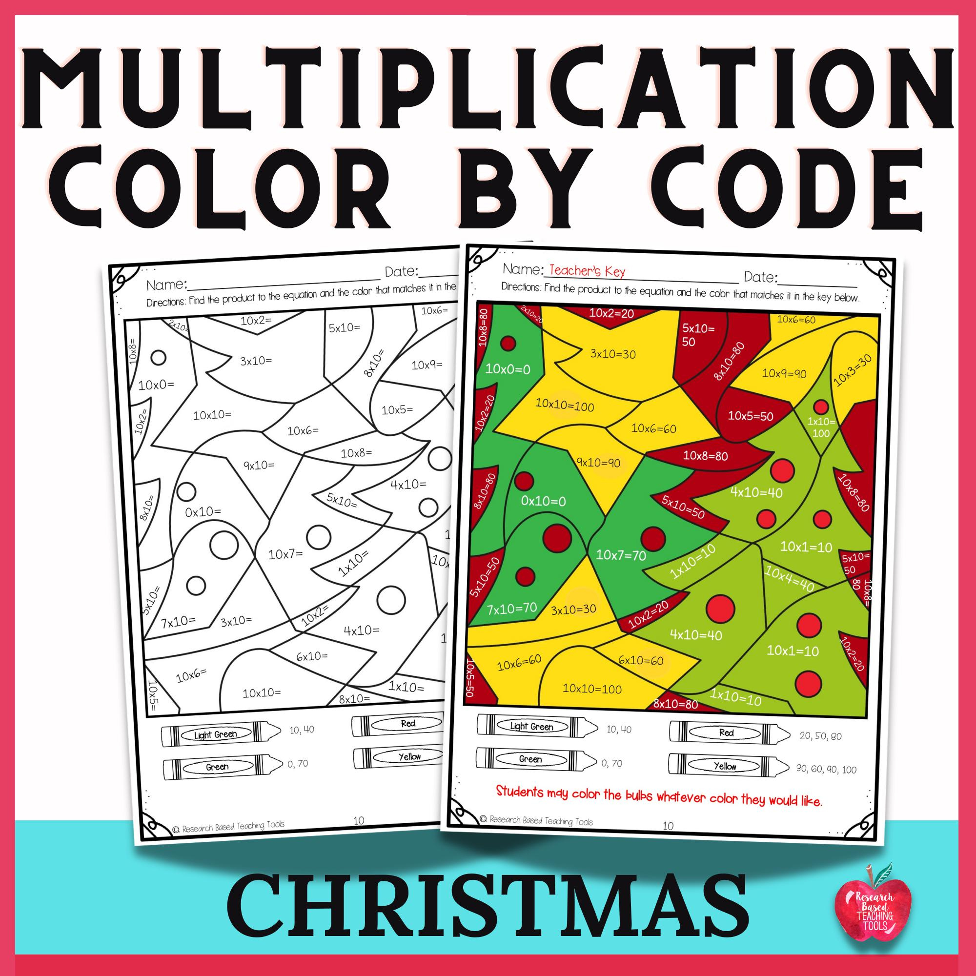 Holiday Christmas Multiplication Color-By-Number Worksheets throughout Christmas Multiplication Color By Number Printable Worksheets