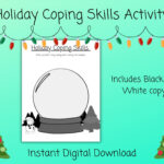 Holiday Coping Skills | Coping Skills Worksheet | Coloring Pages For Coping Skills Christmas Counseling Worksheets Free