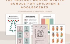 Holiday Mental Health Activities: Christmas Counseling Worksheets pertaining to Christmas Mental Health Worksheets