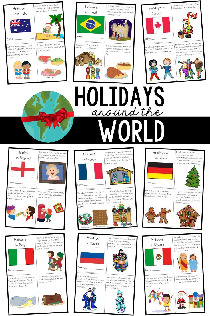 Holidays Around The World in Christmas Celebrations Around The World Worksheets