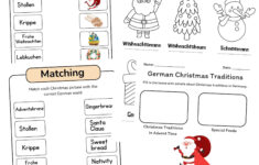 Holidays In Germany – Christmas – Reading Comprehension intended for German Christmas Vocabulary Worksheets