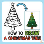 How To Draw A Christmas Tree   Fun With Mama For Christmas Tree Guidance Worksheets