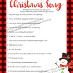 Instant Download Christmas Game, Name The Christmas Song Game With Regard To Can You Name The Christmas Song Worksheets