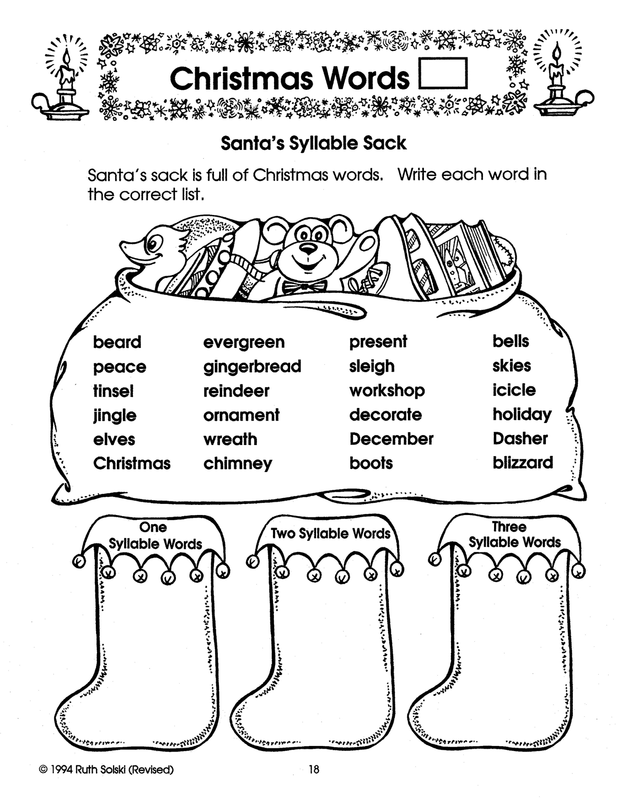Its Christmas Time Grade 3 - Worksheets Library for Christmas Worksheets For 3rd Grade
