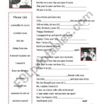 Last Christmaswham   Esl Worksheetpandabear Regarding Last Christmas Song Worksheets