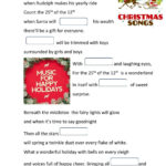 Listening To A Christmas Song Worksheet   Worksheets Library Intended For Christmas Song Worksheets With Pictures