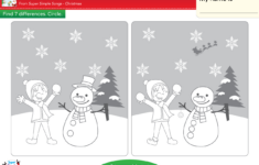 Little Snowflake Worksheet - Find The Differences - Super Simple with regard to Christmas Spot the Difference Worksheets
