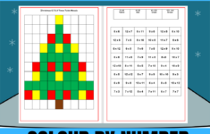 Mash > Christmas > Christmas Maths-Colournumber for Christmas Times Tables Worksheets