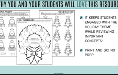 Math And Language Arts Holiday Christmas Practice Worksheets And for Free Printable Christmas Language Arts Worksheets