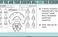 Math And Language Arts Holiday Christmas Practice Worksheets And inside Christmas Place Value Worksheets