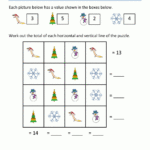Math Christmas Worksheets First Grade Regarding Free Printable Christmas Worksheets For 1St Grade