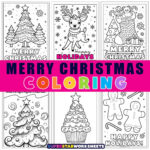 Merry Christmas Coloring Pages (Free Printables)   Superstar Throughout Merry Christmas Coloring Worksheets