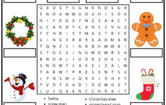 Merry Christmas Vocabulary Word Search And Match The Words with regard to Esl Christmas Vocabulary Worksheets