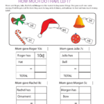 Money Math Problems: Cents Focus Worksheet Regarding Christmas Money Math Worksheets