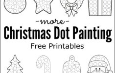 More Christmas Dot Painting {Free Printables} - The Resourceful Mama in Dot Dot Christmas Worksheets