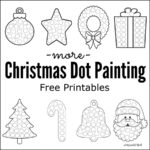 More Christmas Dot Painting {Free Printables}   The Resourceful Mama Regarding Free Preschool Christmas Worksheets Printable