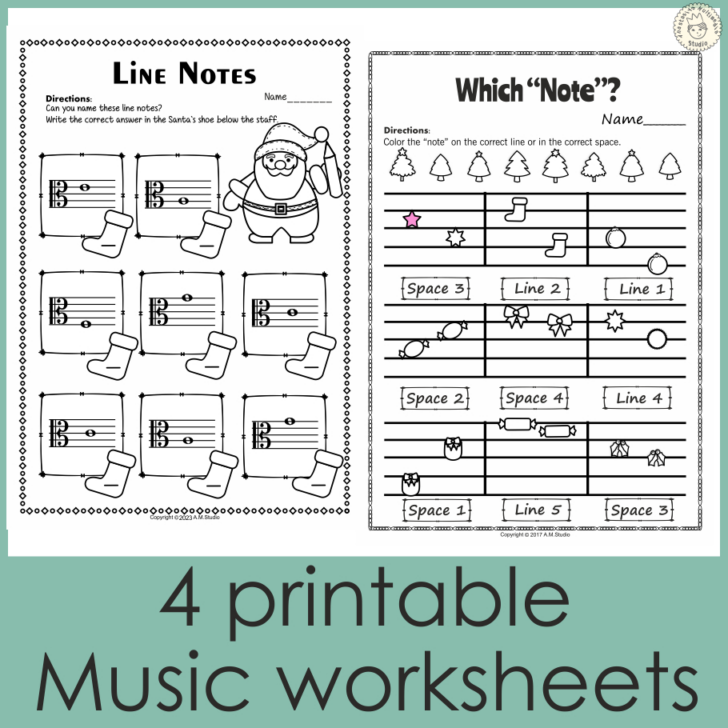 Christmas Music Worksheets