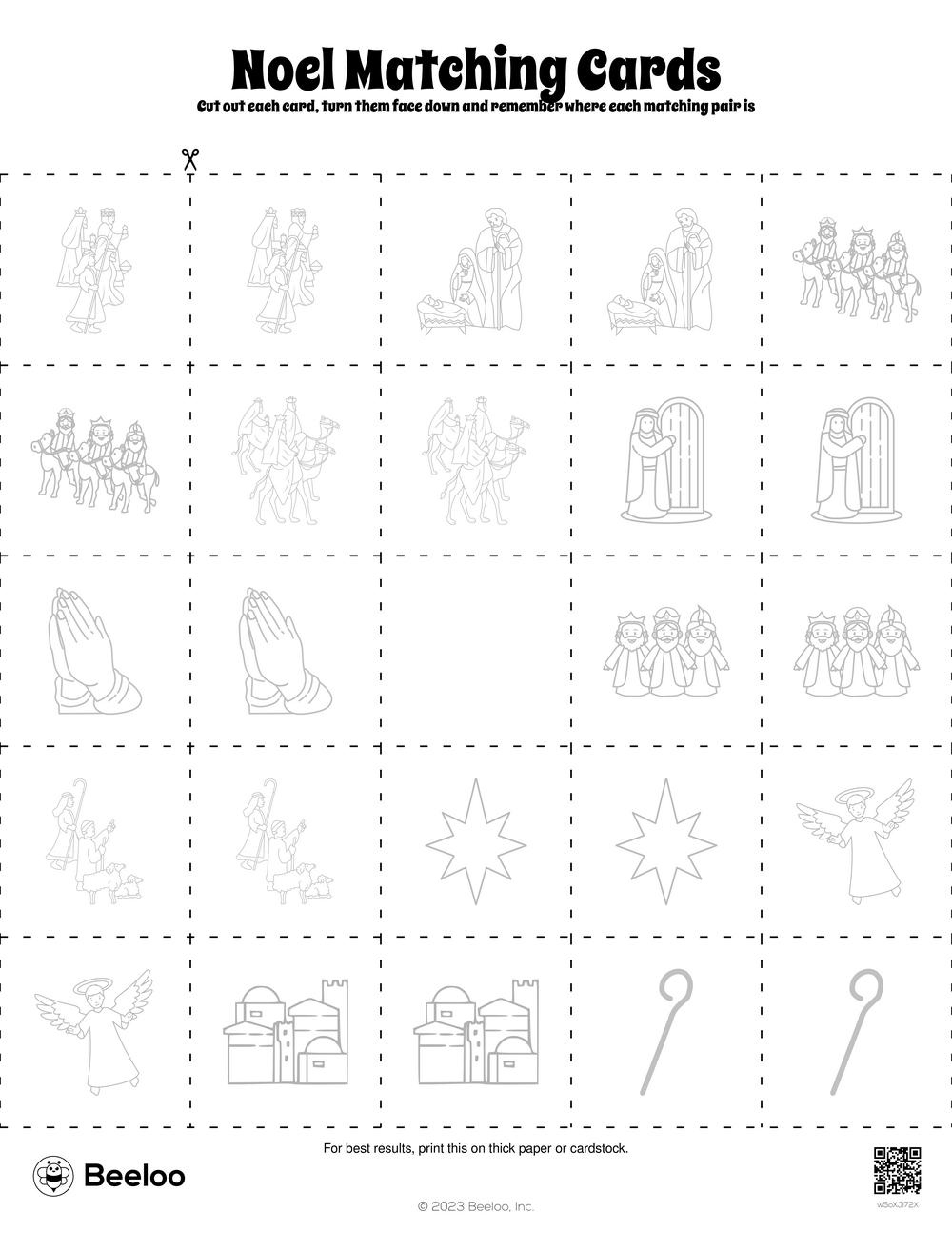 Nativity-Themed Memory Games • Beeloo Printable Crafts And throughout A Christmas Memory Worksheets Answers