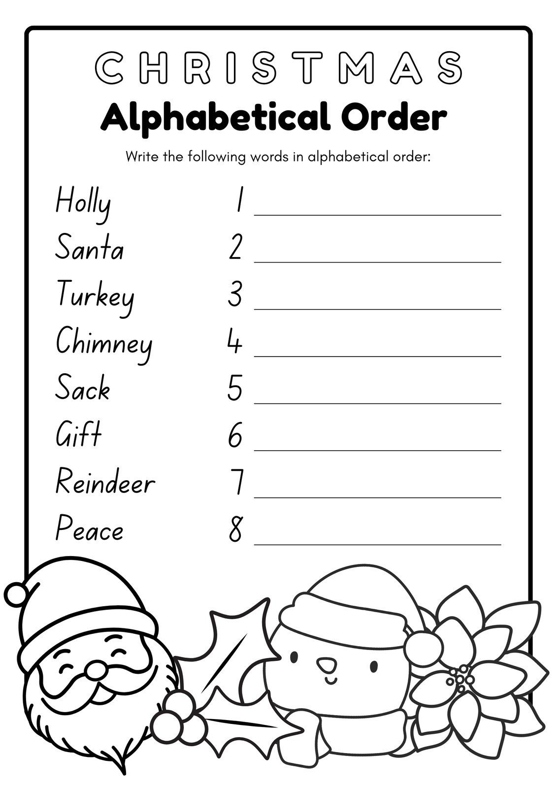 Page 13 - Free, Editable Christmas Worksheet Templates | Canva with Children&amp;#039;S Christmas Worksheets Printable