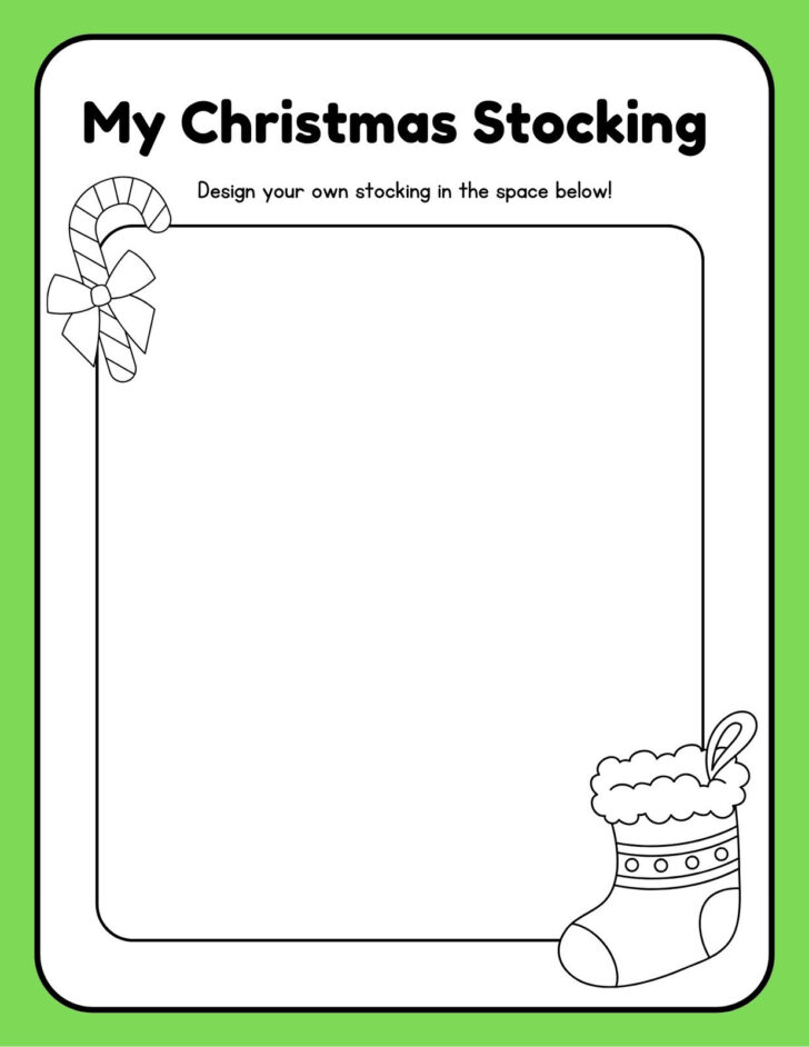 Christmas Stocking Worksheets Printable Christmas Stocking Worksheets Printable
