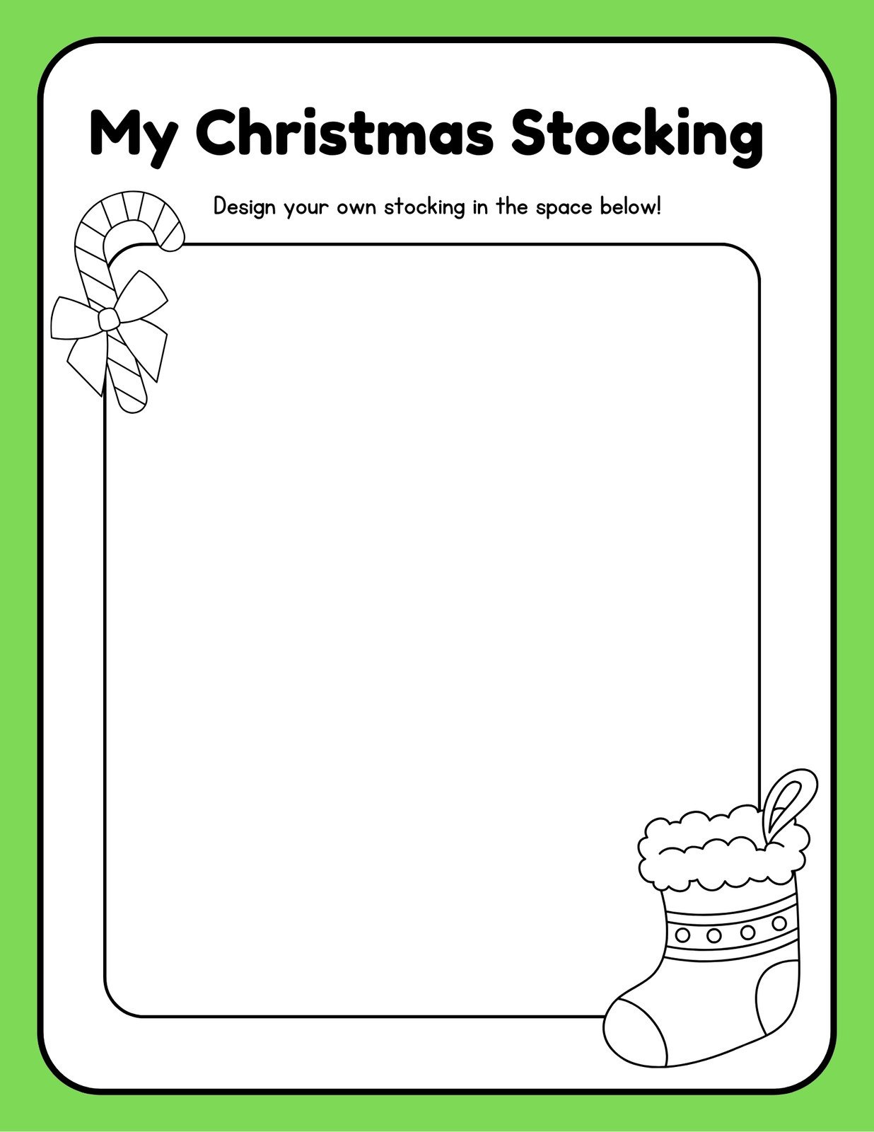 Page 2 - Free, Editable Christmas Worksheet Templates | Canva within Christmas Stocking Worksheets Printable