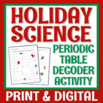 Periodic Table Holiday Christmas Science Worksheet   Flying Colors Pertaining To Christmas Chemistry Worksheets Answers