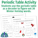 Periodic Table Holiday Christmas Science Worksheet   Flying Colors Pertaining To Christmas Chemistry Worksheets Answers