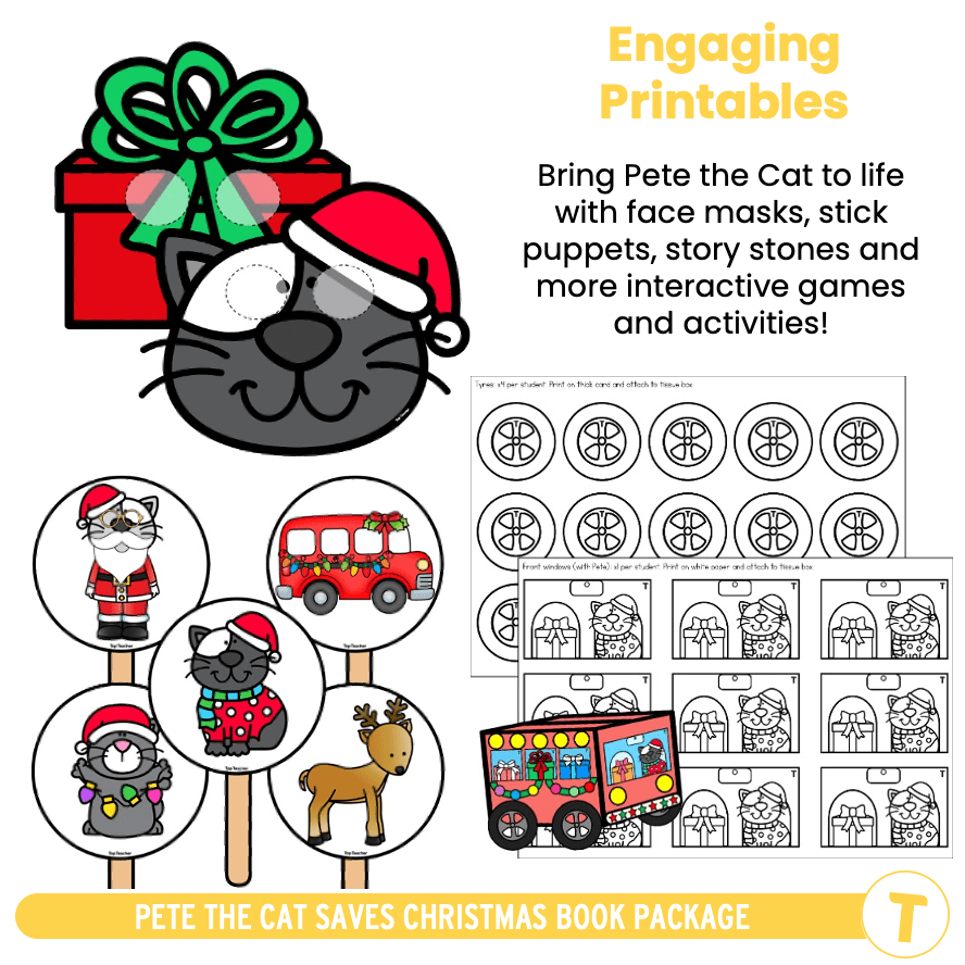 Pete The Cat Saves Christmas Package - Top Teacher inside Pete The Cat Saves Christmas Worksheets
