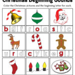 Printable Christmas Beginning Sounds Worksheet!   Worksheets Library Intended For Kindergarten Christmas Phonics Worksheets