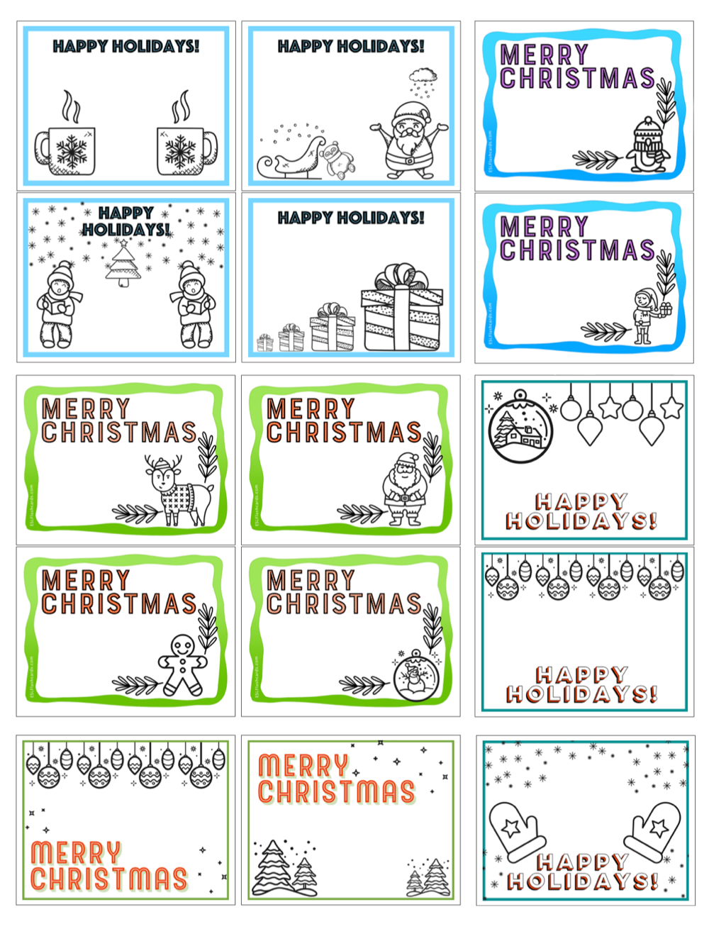 Printable Christmas Cards – Esl Flashcards regarding Christmas Cards Worksheets Printable