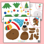 Printable Christmas Cut And Glue Activity For Kids Within Christmas Color Cut Paste Worksheets