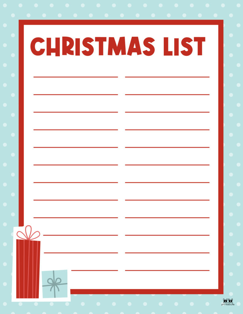 Printable Christmas Lists - 50 Free Printables | Printabulls within Christmas Wish List Worksheets