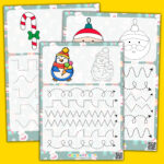 Printable Christmas Tracing Lines Pre Writing Worksheet For Kids Inside Christmas Pencil Control Worksheets Tracing Lines