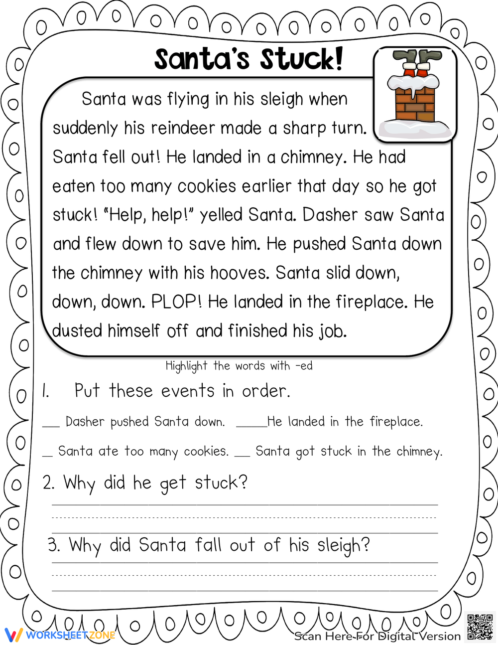 Printable Christmas Worksheets inside Christmas Reading Worksheets For 2nd Grade