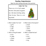 Printable Christmas Worksheets With Christmas Themed Reading Comprehension Worksheets
