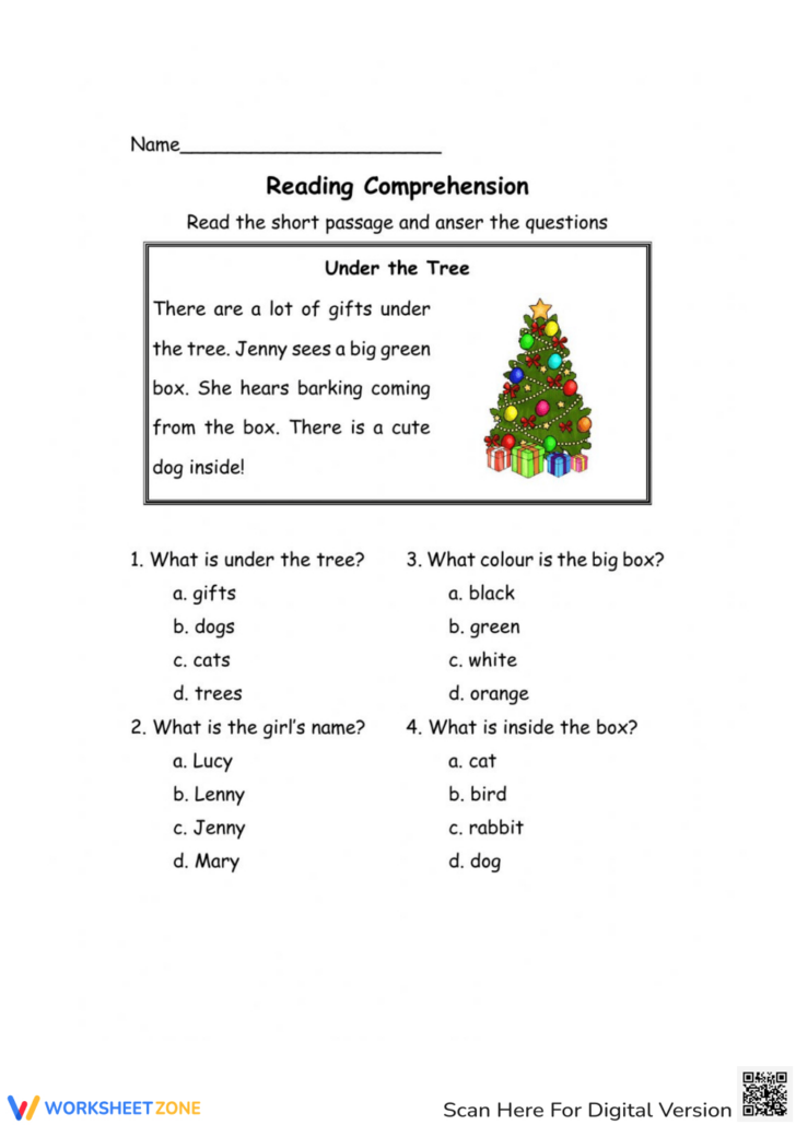 Christmas Themed Reading Comprehension Worksheets Christmas Themed Reading Comprehension Worksheets