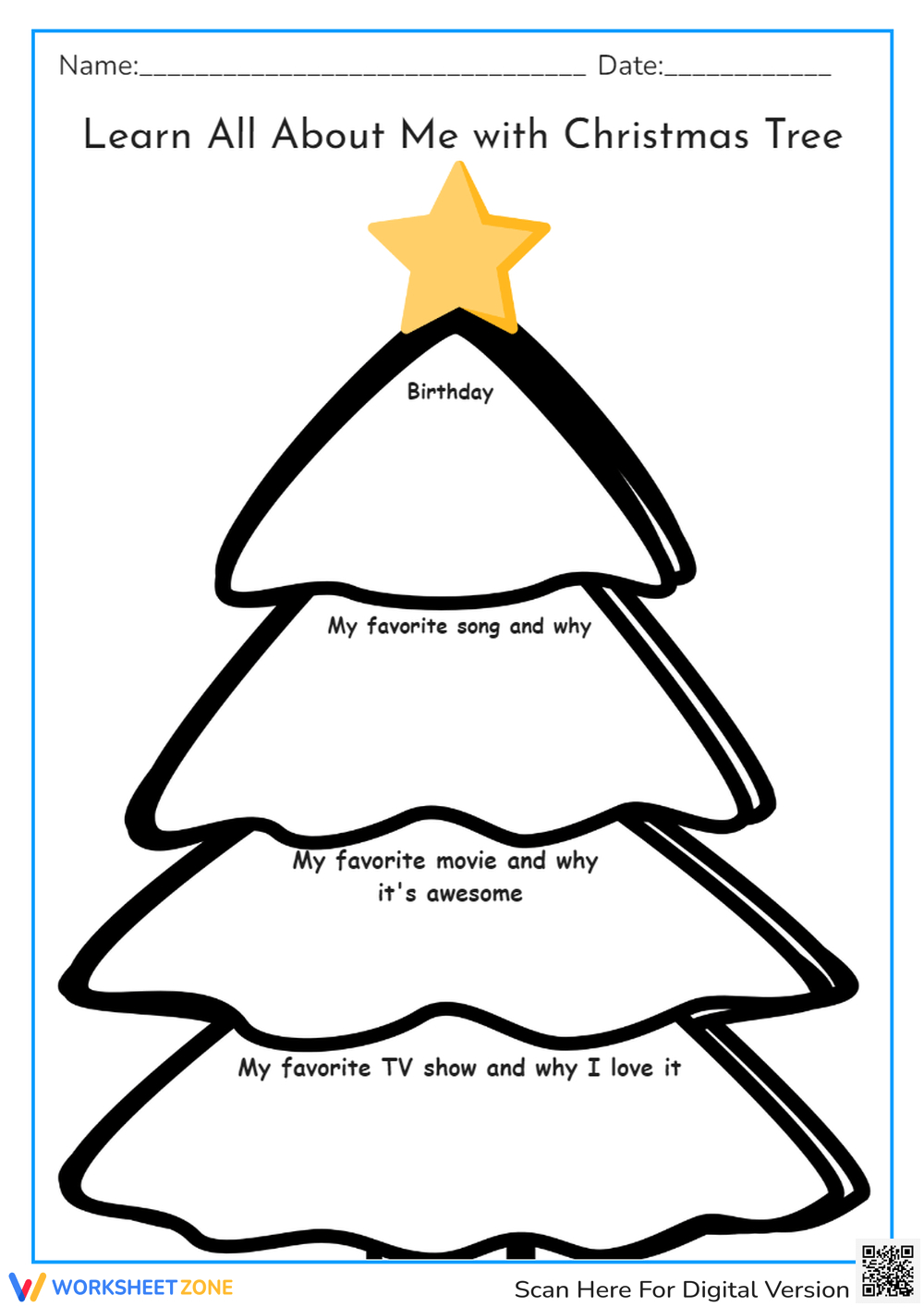 Printable Grade 3 Christmas Writing Worksheets intended for Free Printable All About Me Christmas Worksheets