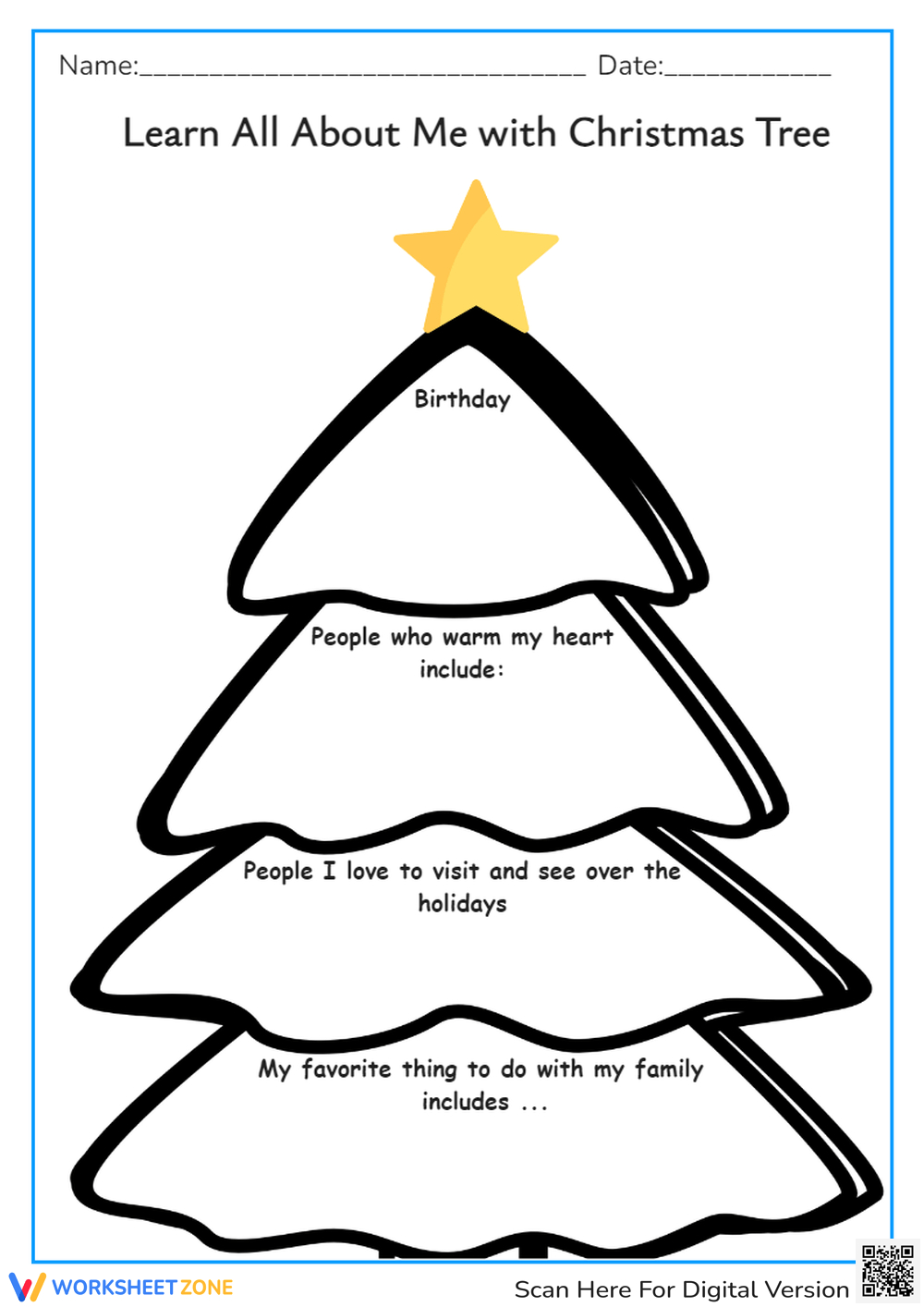 Printable Grade 3 Christmas Writing Worksheets pertaining to All About My Christmas Worksheets