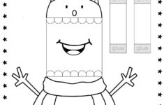 Printable Paper Snowman Christmas Puppet – Festive Diy Craft For regarding Cut And Paste Christmas Worksheets For Kindergarten