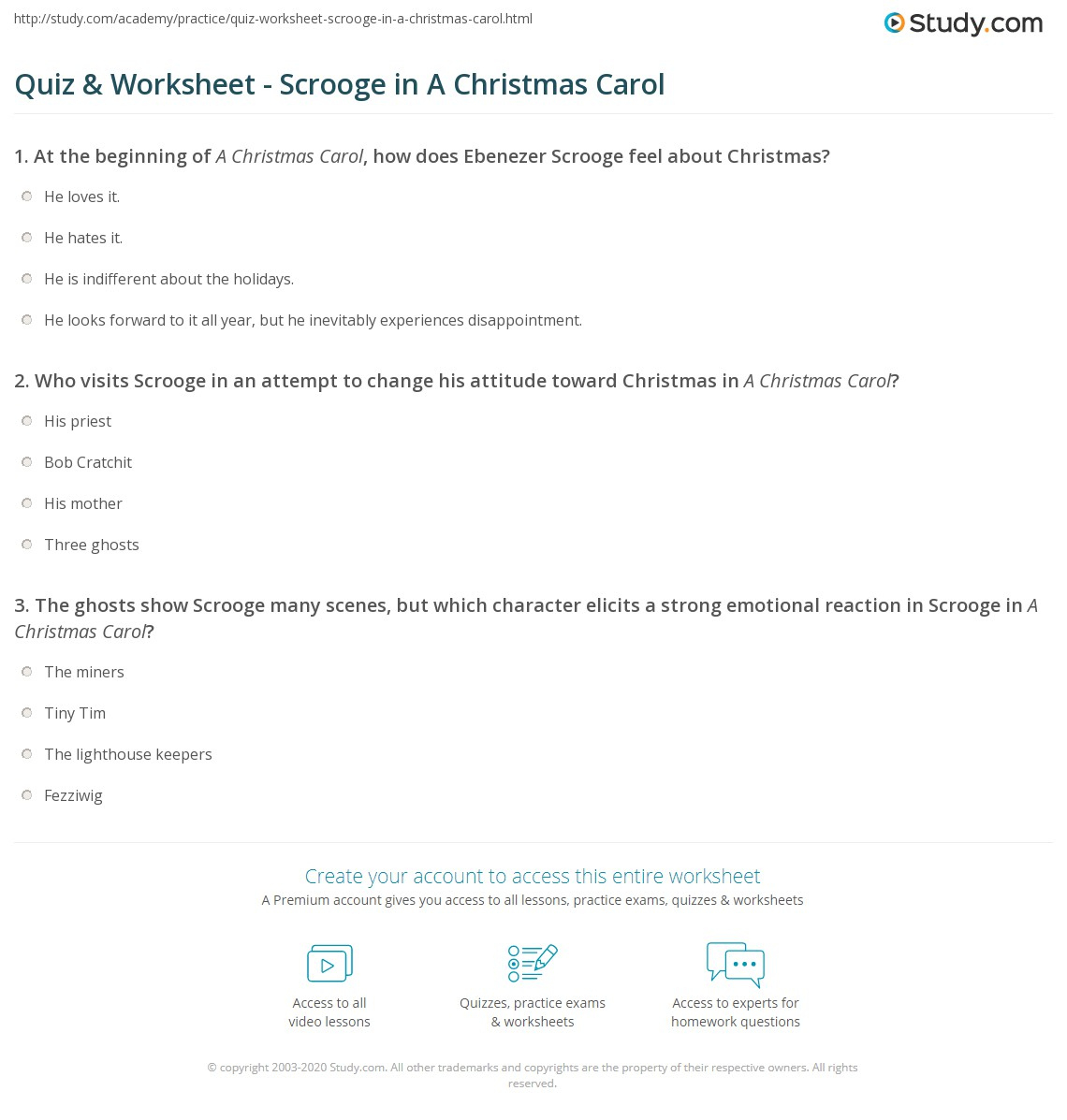 Quiz &amp;amp; Worksheet - Scrooge In A Christmas Carol | Study with regard to A Christmas Carol Character Analysis Worksheets
