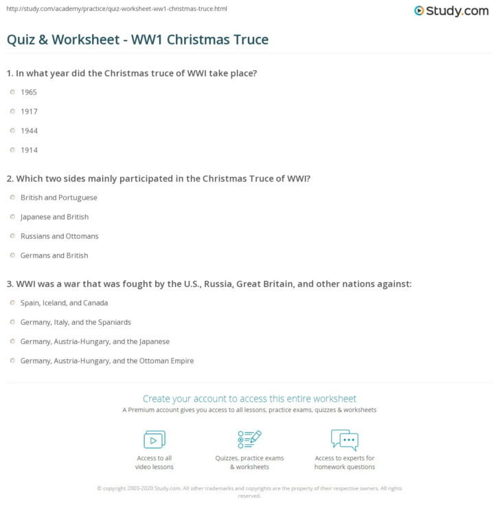 Answer Key the World War 1 Christmas Truce Worksheets Answers Answer Key the World War 1 Christmas Truce Worksheets Answers