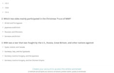 Quiz &amp; Worksheet - Ww1 Christmas Truce | Study with A Christmas Truce Worksheets Answers