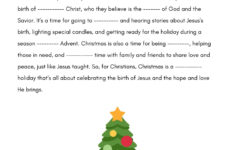 Reading Comprehension Christmas Fill In The Blanks - intended for Christmas Story Reading Comprehension Worksheets