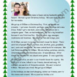 Reading   My Christmas Holiday   Esl Worksheetkaz76 Within My Christmas Holiday Worksheets